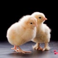 Small fluffy chickens