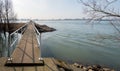 Small footbridge across the water Royalty Free Stock Photo