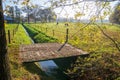 small footbridge over a ditch Royalty Free Stock Photo