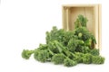 A small form of broccoli, called bimi, in a wooden box Royalty Free Stock Photo