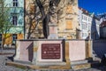 Small fountain in Bratislava old town, Slovakia Royalty Free Stock Photo