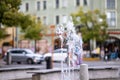 Small fountain at Gossip Square in Norrkoping, Sweden Royalty Free Stock Photo