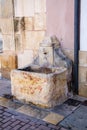 Small fountain in the streets of Xativa, Spain