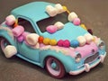 Small French 2CV with marshmallows