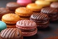 Small French pastries. Sweet and colorful French Macarons Cakes