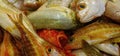 Small fresh fish in the covered market Royalty Free Stock Photo