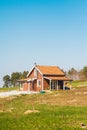 Small friendly family house in the village. Royalty Free Stock Photo