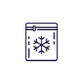 small frozen bag icon, ice pack line vector Royalty Free Stock Photo