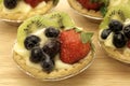 Small fruit tart macro Royalty Free Stock Photo