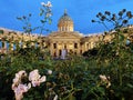 A small Garden near the Impressive Cathedral