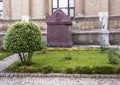 Small garden and Sarcophage outside the Archaeological Museum, Istanbul Turkey