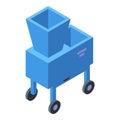 Small garden shredder icon isometric vector. Work equipment