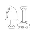 small garden tools icon. Element of Garden for mobile concept and web apps icon. Outline, thin line icon for website design and Royalty Free Stock Photo
