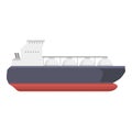 Small gas carrier ship icon cartoon vector. Fuel tank