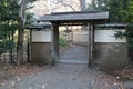 A small gate in Rikugien Garden, Tokyo, Japan Royalty Free Stock Photo