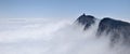 A small gazebo on the top of Emei mountain Royalty Free Stock Photo