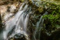 Small gentle cascading waterfall Royalty Free Stock Photo