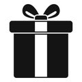 Small gift box icon simple vector. Anniversary party Royalty Free Stock Photo