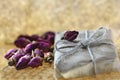 Small gift with roses Royalty Free Stock Photo