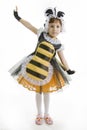 Small girl is bee costume Royalty Free Stock Photo
