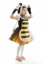 Small girl is dressed bee Royalty Free Stock Photo