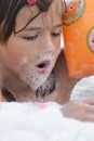 Small girl in jacuzzi Royalty Free Stock Photo