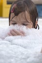 Small girl in jacuzzi Royalty Free Stock Photo