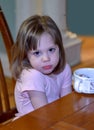 Small girl is a picky eater Royalty Free Stock Photo