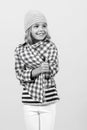 Small girl smile in hat, shirt and pants, fashion Royalty Free Stock Photo