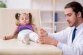 Small girl visiting young male doctor Royalty Free Stock Photo