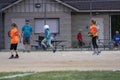 Manitowoc, WI USA June 17 2021: training girls of the American softball team