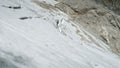 A small glacier crevice on the glacier in the Alps