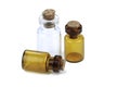 Small glass bottles with cork