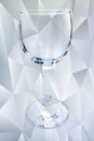 Small glass stands on a white background