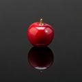Offers high contrast emphasizing the apple s vibrant red color Royalty Free Stock Photo