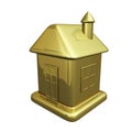 Small Gold House Model Icon