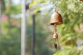 Small golden bells with blurred background