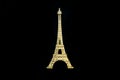 The small golden Eiffel tower Royalty Free Stock Photo