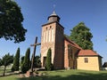 Small gothic church in a Polish village Royalty Free Stock Photo