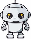 small gray metal robot sticker