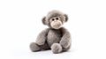 Gray Monkey Stuffed Animal: Tonal Harmony, Bold Coloration, Knitted Baboon Toy