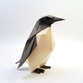 Meticulous Origami Penguin: Intricate Minimalism In Vray Tracing