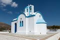 Small Greek Chapel on a hill. Royalty Free Stock Photo