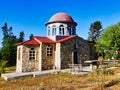 Small Greek Mountain Village Greek Orthodox Church, Greece