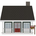 Small Green House For Sale Sold Illustration