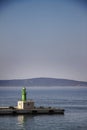 Small green lighthouse in Split