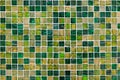 Small green mosaic tiles Royalty Free Stock Photo