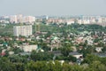 Small green town with new buildings panoramic view, Orel, Russia