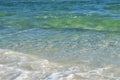 Small green waves near the shore of the ocean Royalty Free Stock Photo