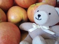 A Teddy Bear With Apples